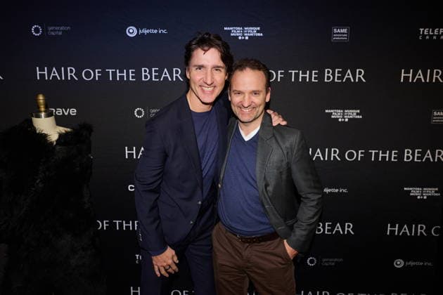 February 26, 2026, Toronto, On, Canada: Former Prime Minister Justin Trudeau, left, and his brother Alexandre Trudeau, are photographed at a private screening of Alexandre Trudeau s film Hair of the Bear, in Toronto, on Thursday, Feb. 26, 2026. Toronto Canada - ZUMAc35_ 20260226_zaf_c35_112 Copyright: xSammyxKoganx