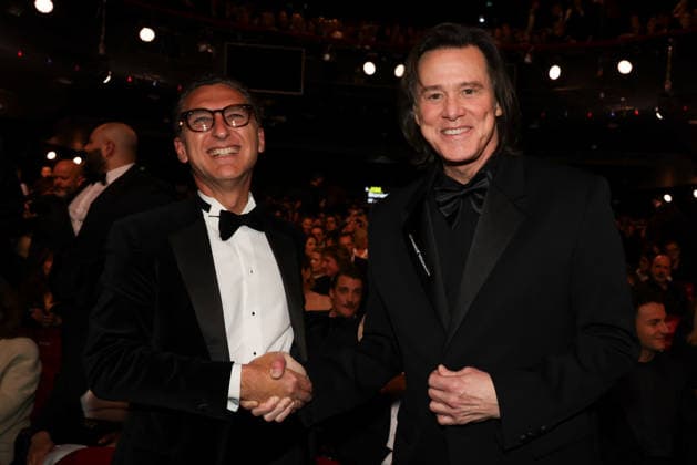 La 51ème cérémonie des CESAR sur scène, à lOlympia 51st CESAR Awards ceremony takes place on Olympia Hall the stage 453479 2026 02 27 PARIS France Carrey, Jim Saada, Maxime  Copyright: xRomualdxMeigneuxx xStarfacex STAR_453479_010