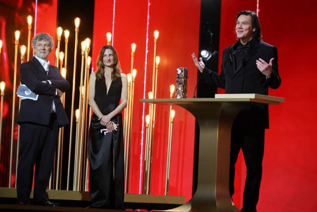 La 51ème cérémonie des CESAR sur scène, à lOlympia 51st CESAR Awards ceremony takes place on Olympia Hall the stage 453479 2026 02 27 PARIS France Carrey, Jim Gondry, Michel Cottin, Camille  Copyright: xRomualdxMeigneuxx xStarfacex STAR_453479_039