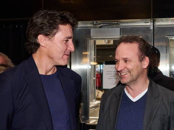 February 26, 2026, Toronto, On, Canada: Former Prime Minister Justin Trudeau, left, and his brother Alexandre Trudeau, are photographed at a private screening of Alexandre Trudeau s film Hair of the Bear, in Toronto, on Thursday, Feb. 26, 2026. Toronto Canada - ZUMAc35_ 20260226_zaf_c35_118 Copyright: xSammyxKoganx
