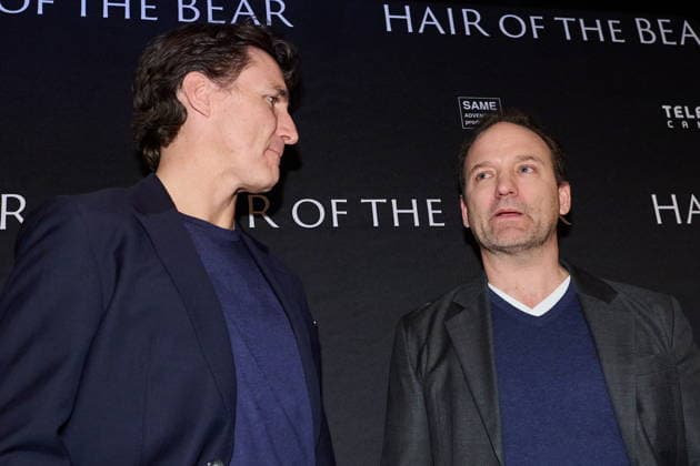 February 26, 2026, Toronto, On, Canada: Former Prime Minister Justin Trudeau, left, and his brother Alexandre Trudeau, are photographed at a private screening of Alexandre Trudeau s film Hair of the Bear, in Toronto, on Thursday, Feb. 26, 2026. Toronto Canada - ZUMAc35_ 20260226_zaf_c35_121 Copyright: xSammyxKoganx