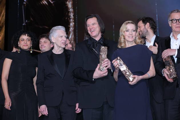 51st Cesar Ceremony Sarah Kaminsky, David Cronenberg, Jim Carrey and Léa Drucker during the 51st Cesar Film Awards held at l Olympia on February 26, 2026, in Paris, France. Photo by Nasser Berzane ABACAPRESS.COM Paris France  Copyright: xBerzanexNasser ABACAx