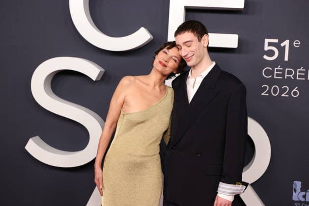 51st Cesar Ceremony - Arrivals JD 2 Jeanne Balibar and Théodore Pellerin arrives at the 51st Cesar Film Awards held at l Olympia on February 26, 2026, in Paris, France. Photo by Jerome Domine ABACAPRESS.COM Paris France  Copyright: xDominexJerome ABACAx