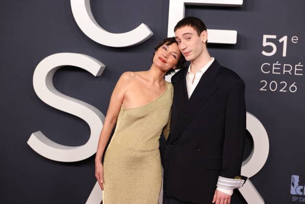 51st Cesar Ceremony - Arrivals JD 2 Jeanne Balibar and Théodore Pellerin arrives at the 51st Cesar Film Awards held at l Olympia on February 26, 2026, in Paris, France. Photo by Jerome Domine ABACAPRESS.COM Paris France  Copyright: xDominexJerome ABACAx