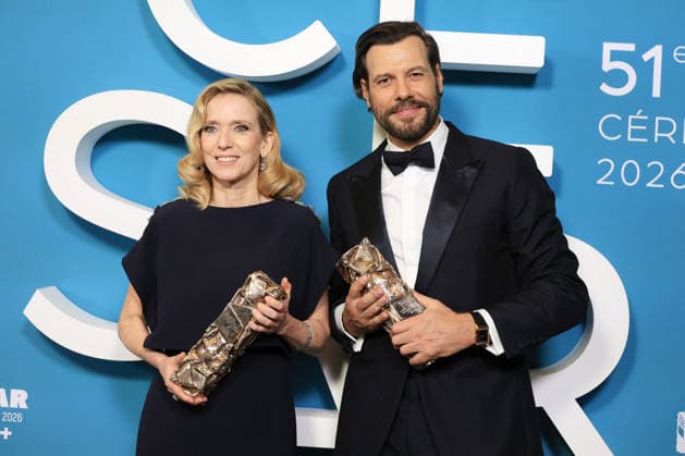 51st Cesar Ceremony Press Room Léa Drucker and Laurent Lafitte during the 51st Cesar Film Awards held at l Olympia on February 26, 2026, in Paris, France. Photo by Jerome Domine ABACAPRESS.COM Paris France  Copyright: xDominexJerome ABACAx