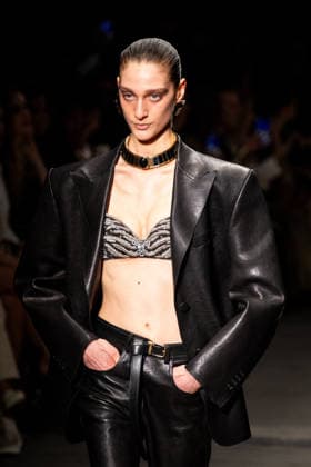 Roberto Cavalli fashion show during the Milan Fashion Week - Womenswear Fall Winter 2026 2027 in Milan, Italy, on 24 February 2026. A model walks the runway at Roberto Cavalli fashion show during the Milan Fashion Week - Womenswear Fall Winter 2026 2027 in Milan, Italy, on 24 February 2026., Credit:Stefano Costantino TTL Avalon Italy, Milan  Copyright: xStefanoxCostantinoxTTLx xAvalonx 1078564407
