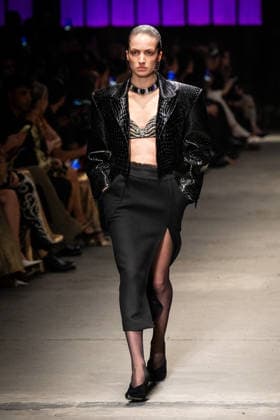 Roberto Cavalli fashion show during the Milan Fashion Week - Womenswear Fall Winter 2026 2027 in Milan, Italy, on 24 February 2026. A model walks the runway at Roberto Cavalli fashion show during the Milan Fashion Week - Womenswear Fall Winter 2026 2027 in Milan, Italy, on 24 February 2026., Credit:Stefano Costantino TTL Avalon Italy, Milan  Copyright: xStefanoxCostantinoxTTLx xAvalonx 1078564475