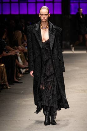 Roberto Cavalli fashion show during the Milan Fashion Week - Womenswear Fall Winter 2026 2027 in Milan, Italy, on 24 February 2026. A model walks the runway at Roberto Cavalli fashion show during the Milan Fashion Week - Womenswear Fall Winter 2026 2027 in Milan, Italy, on 24 February 2026., Credit:Stefano Costantino TTL Avalon Italy, Milan  Copyright: xStefanoxCostantinoxTTLx xAvalonx 1078564577