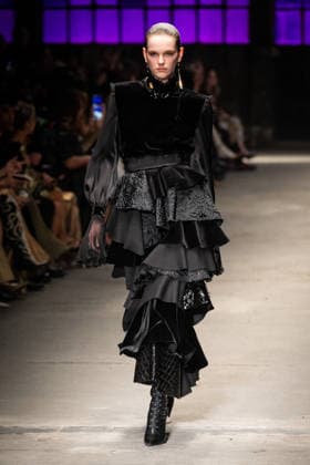 Roberto Cavalli fashion show during the Milan Fashion Week - Womenswear Fall Winter 2026 2027 in Milan, Italy, on 24 February 2026. A model walks the runway at Roberto Cavalli fashion show during the Milan Fashion Week - Womenswear Fall Winter 2026 2027 in Milan, Italy, on 24 February 2026., Credit:Stefano Costantino TTL Avalon Italy, Milan  Copyright: xStefanoxCostantinoxTTLx xAvalonx 1078564652
