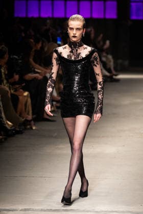 Roberto Cavalli fashion show during the Milan Fashion Week - Womenswear Fall Winter 2026 2027 in Milan, Italy, on 24 February 2026. A model walks the runway at Roberto Cavalli fashion show during the Milan Fashion Week - Womenswear Fall Winter 2026 2027 in Milan, Italy, on 24 February 2026., Credit:Stefano Costantino TTL Avalon Italy, Milan  Copyright: xStefanoxCostantinoxTTLx xAvalonx 1078564762