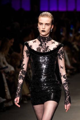 Roberto Cavalli fashion show during the Milan Fashion Week - Womenswear Fall Winter 2026 2027 in Milan, Italy, on 24 February 2026. A model walks the runway at Roberto Cavalli fashion show during the Milan Fashion Week - Womenswear Fall Winter 2026 2027 in Milan, Italy, on 24 February 2026., Credit:Stefano Costantino TTL Avalon Italy, Milan  Copyright: xStefanoxCostantinoxTTLx xAvalonx 1078564787