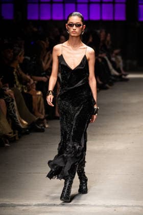 Roberto Cavalli fashion show during the Milan Fashion Week - Womenswear Fall Winter 2026 2027 in Milan, Italy, on 24 February 2026. A model walks the runway at Roberto Cavalli fashion show during the Milan Fashion Week - Womenswear Fall Winter 2026 2027 in Milan, Italy, on 24 February 2026., Credit:Stefano Costantino TTL Avalon Italy, Milan  Copyright: xStefanoxCostantinoxTTLx xAvalonx 1078564801