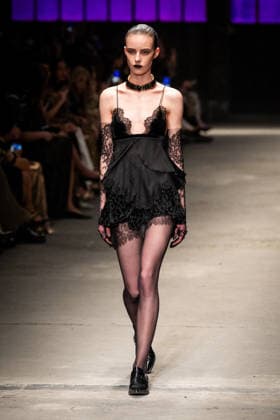 Roberto Cavalli fashion show during the Milan Fashion Week - Womenswear Fall Winter 2026 2027 in Milan, Italy, on 24 February 2026. A model walks the runway at Roberto Cavalli fashion show during the Milan Fashion Week - Womenswear Fall Winter 2026 2027 in Milan, Italy, on 24 February 2026., Credit:Stefano Costantino TTL Avalon Italy, Milan  Copyright: xStefanoxCostantinoxTTLx xAvalonx 1078564834