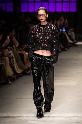 Roberto Cavalli fashion show during the Milan Fashion Week - Womenswear Fall Winter 2026 2027 in Milan, Italy, on 24 February 2026. A model walks the runway at Roberto Cavalli fashion show during the Milan Fashion Week - Womenswear Fall Winter 2026 2027 in Milan, Italy, on 24 February 2026., Credit:Stefano Costantino TTL Avalon Italy, Milan  Copyright: xStefanoxCostantinoxTTLx xAvalonx 1078564864