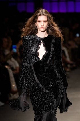 Roberto Cavalli fashion show during the Milan Fashion Week - Womenswear Fall Winter 2026 2027 in Milan, Italy, on 24 February 2026. A model walks the runway at Roberto Cavalli fashion show during the Milan Fashion Week - Womenswear Fall Winter 2026 2027 in Milan, Italy, on 24 February 2026., Credit:Stefano Costantino TTL Avalon Italy, Milan  Copyright: xStefanoxCostantinoxTTLx xAvalonx 1078564908