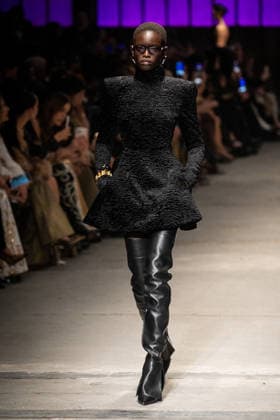 Roberto Cavalli fashion show during the Milan Fashion Week - Womenswear Fall Winter 2026 2027 in Milan, Italy, on 24 February 2026. A model walks the runway at Roberto Cavalli fashion show during the Milan Fashion Week - Womenswear Fall Winter 2026 2027 in Milan, Italy, on 24 February 2026., Credit:Stefano Costantino TTL Avalon Italy, Milan  Copyright: xStefanoxCostantinoxTTLx xAvalonx 1078564919