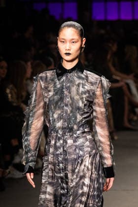 Roberto Cavalli fashion show during the Milan Fashion Week - Womenswear Fall Winter 2026 2027 in Milan, Italy, on 24 February 2026. A model walks the runway at Roberto Cavalli fashion show during the Milan Fashion Week - Womenswear Fall Winter 2026 2027 in Milan, Italy, on 24 February 2026., Credit:Stefano Costantino TTL Avalon Italy, Milan  Copyright: xStefanoxCostantinoxTTLx xAvalonx 1078565154
