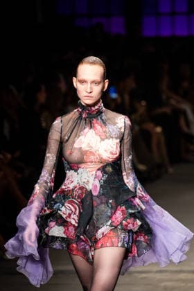 Roberto Cavalli fashion show during the Milan Fashion Week - Womenswear Fall Winter 2026 2027 in Milan, Italy, on 24 February 2026. A model walks the runway at Roberto Cavalli fashion show during the Milan Fashion Week - Womenswear Fall Winter 2026 2027 in Milan, Italy, on 24 February 2026., Credit:Stefano Costantino TTL Avalon Italy, Milan  Copyright: xStefanoxCostantinoxTTLx xAvalonx 1078565327