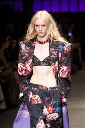 Roberto Cavalli fashion show during the Milan Fashion Week - Womenswear Fall Winter 2026 2027 in Milan, Italy, on 24 February 2026. A model walks the runway at Roberto Cavalli fashion show during the Milan Fashion Week - Womenswear Fall Winter 2026 2027 in Milan, Italy, on 24 February 2026., Credit:Stefano Costantino TTL Avalon Italy, Milan  Copyright: xStefanoxCostantinoxTTLx xAvalonx 1078565342