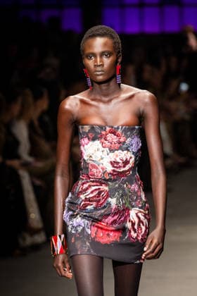 Roberto Cavalli fashion show during the Milan Fashion Week - Womenswear Fall Winter 2026 2027 in Milan, Italy, on 24 February 2026. A model walks the runway at Roberto Cavalli fashion show during the Milan Fashion Week - Womenswear Fall Winter 2026 2027 in Milan, Italy, on 24 February 2026., Credit:Stefano Costantino TTL Avalon Italy, Milan  Copyright: xStefanoxCostantinoxTTLx xAvalonx 1078565375