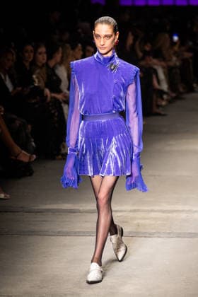 Roberto Cavalli fashion show during the Milan Fashion Week - Womenswear Fall Winter 2026 2027 in Milan, Italy, on 24 February 2026. A model walks the runway at Roberto Cavalli fashion show during the Milan Fashion Week - Womenswear Fall Winter 2026 2027 in Milan, Italy, on 24 February 2026., Credit:Stefano Costantino TTL Avalon Italy, Milan  Copyright: xStefanoxCostantinoxTTLx xAvalonx 1078565381