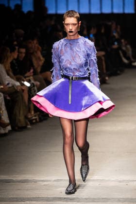 Roberto Cavalli fashion show during the Milan Fashion Week - Womenswear Fall Winter 2026 2027 in Milan, Italy, on 24 February 2026. A model walks the runway at Roberto Cavalli fashion show during the Milan Fashion Week - Womenswear Fall Winter 2026 2027 in Milan, Italy, on 24 February 2026., Credit:Stefano Costantino TTL Avalon Italy, Milan  Copyright: xStefanoxCostantinoxTTLx xAvalonx 1078565414