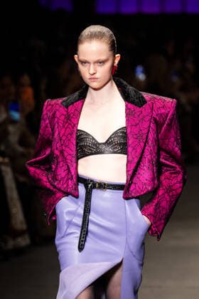 Roberto Cavalli fashion show during the Milan Fashion Week - Womenswear Fall Winter 2026 2027 in Milan, Italy, on 24 February 2026. A model walks the runway at Roberto Cavalli fashion show during the Milan Fashion Week - Womenswear Fall Winter 2026 2027 in Milan, Italy, on 24 February 2026., Credit:Stefano Costantino TTL Avalon Italy, Milan  Copyright: xStefanoxCostantinoxTTLx xAvalonx 1078565357