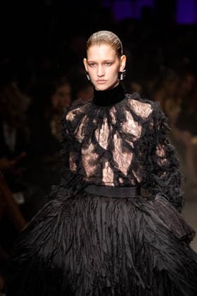 Roberto Cavalli fashion show during the Milan Fashion Week - Womenswear Fall Winter 2026 2027 in Milan, Italy, on 24 February 2026. A model walks the runway at Roberto Cavalli fashion show during the Milan Fashion Week - Womenswear Fall Winter 2026 2027 in Milan, Italy, on 24 February 2026., Credit:Stefano Costantino TTL Avalon Italy, Milan  Copyright: xStefanoxCostantinoxTTLx xAvalonx 1078565519