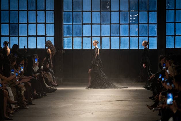 Roberto Cavalli fashion show during the Milan Fashion Week - Womenswear Fall Winter 2026 2027 in Milan, Italy, on 24 February 2026. A model walks the runway at Roberto Cavalli fashion show during the Milan Fashion Week - Womenswear Fall Winter 2026 2027 in Milan, Italy, on 24 February 2026., Credit:Stefano Costantino TTL Avalon Italy, Milan  Copyright: xStefanoxCostantinoxTTLx xAvalonx 1078565535