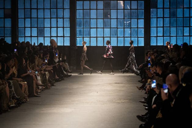 Roberto Cavalli fashion show during the Milan Fashion Week - Womenswear Fall Winter 2026 2027 in Milan, Italy, on 24 February 2026. A model walks the runway at Roberto Cavalli fashion show during the Milan Fashion Week - Womenswear Fall Winter 2026 2027 in Milan, Italy, on 24 February 2026., Credit:Stefano Costantino TTL Avalon Italy, Milan  Copyright: xStefanoxCostantinoxTTLx xAvalonx 1078565544
