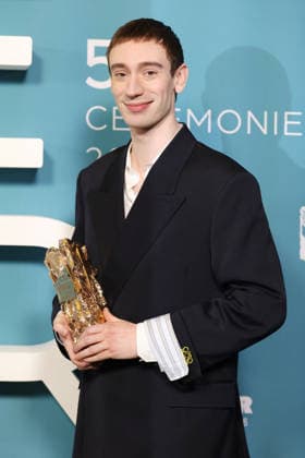 51st Cesar Ceremony Press Room Théodore Pellerin poses with the Rising Star Cesar Award during the 51st Cesar Film Awards held at l Olympia on February 26, 2026, in Paris, France. Photo by Jerome Domine ABACAPRESS.COM Paris France  Copyright: xDominexJerome ABACAx