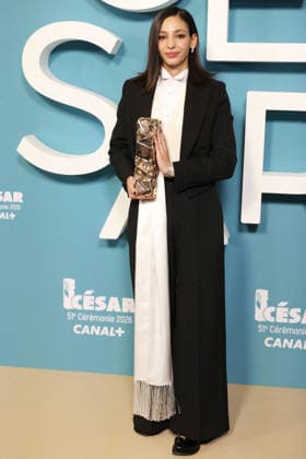 51st Cesar Ceremony Press Room Nadia Melliti poses with the Rising Star Cesar Award during the 51st Cesar Film Awards held at l Olympia on February 26, 2026, in Paris, France. Photo by Jerome Domine ABACAPRESS.COM Paris France  Copyright: xDominexJerome ABACAx