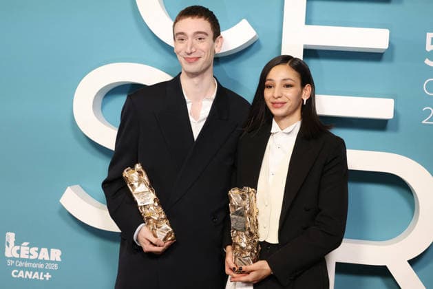 51st Cesar Ceremony Press Room Théodore Pellerin Nadia Melliti pose with the Rising Star Cesar Awards during the 51st Cesar Film Awards held at l Olympia on February 26, 2026, in Paris, France. Photo by Jerome Domine ABACAPRESS.COM Paris France  Copyright: xDominexJerome ABACAx
