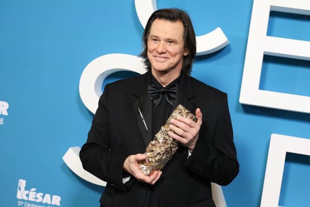 51st Cesar Ceremony Press Room Jim Carrey poses with the Honorary Cesar Award during the 51st Cesar Film Awards held at l Olympia on February 26, 2026, in Paris, France. Photo by Jerome Domine ABACAPRESS.COM Paris France  Copyright: xDominexJerome ABACAx