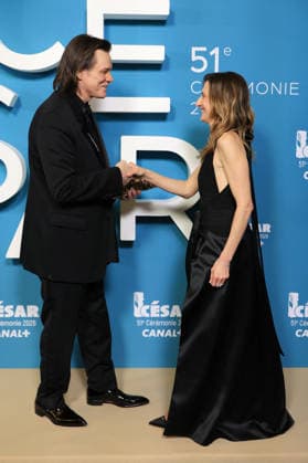 51st Cesar Ceremony Press Room Jim Carrey poses with the Honorary Cesar Award and Camille Cottin during the 51st Cesar Film Awards held at l Olympia on February 26, 2026, in Paris, France. Photo by Jerome Domine ABACAPRESS.COM Paris France  Copyright: xDominexJerome ABACAx