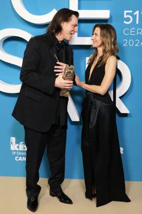 51st Cesar Ceremony Press Room Jim Carrey poses with the Honorary Cesar Award and Camille Cottin during the 51st Cesar Film Awards held at l Olympia on February 26, 2026, in Paris, France. Photo by Jerome Domine ABACAPRESS.COM Paris France  Copyright: xDominexJerome ABACAx