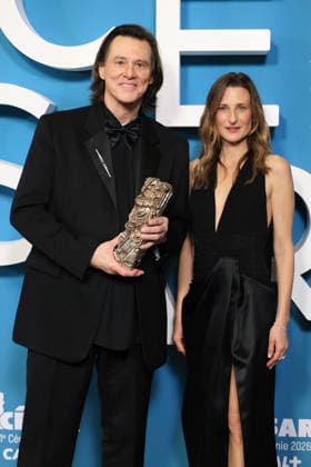 51st Cesar Ceremony Press Room Jim Carrey poses with the Honorary Cesar Award and Camille Cottin during the 51st Cesar Film Awards held at l Olympia on February 26, 2026, in Paris, France. Photo by Jerome Domine ABACAPRESS.COM Paris France  Copyright: xDominexJerome ABACAx