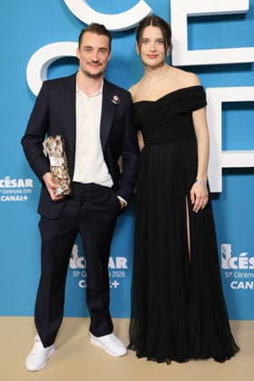 51st Cesar Ceremony Press Room Pierre Lottin and Rebecca Marder during the 51st Cesar Film Awards held at l Olympia on February 26, 2026, in Paris, France. Photo by Jerome Domine ABACAPRESS.COM Paris France  Copyright: xDominexJerome ABACAx