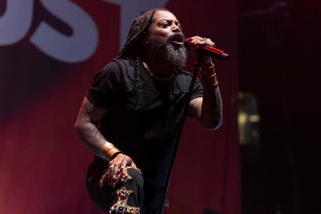 Sevendust perform at AO Arena Lajon Witherspoon of rock band Sevendust performs at AO Arena, Manchester, England, 26th February 2026, Credit:Mike Gray Avalon  Copyright: xMikexGrayx xAvalonx 1078561166