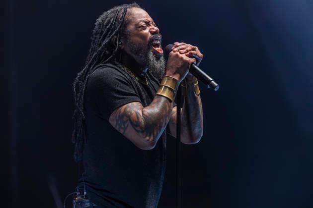 Sevendust perform at AO Arena Lajon Witherspoon of rock band Sevendust performs at AO Arena, Manchester, England, 26th February 2026, Credit:Mike Gray Avalon  Copyright: xMikexGrayx xAvalonx 1078561190