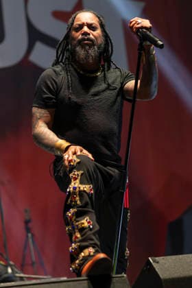 Sevendust perform at AO Arena Lajon Witherspoon of rock band Sevendust performs at AO Arena, Manchester, England, 26th February 2026, Credit:Mike Gray Avalon  Copyright: xMikexGrayx xAvalonx 1078561304