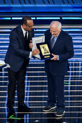 76th Italian Song Festival of Sanremo 3rd Evening Teatro Ariston - Sanremo, Italy Carlo Conti;MOGOL Giulio Rapetti 76th Italian Song Festival of Sanremo 3rd Evening Teatro Ariston - Sanremo, Italy 26th February 2026 SGPItalia id 134399_050 Not Exclusive  Copyright: xAlfonsoxCatalano SGPx