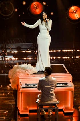 76th Italian Song Festival of Sanremo 3rd Evening Teatro Ariston - Sanremo, Italy Laura Pausini 76th Italian Song Festival of Sanremo 3rd Evening Teatro Ariston - Sanremo, Italy 26th February 2026 SGPItalia id 134399_050 Not Exclusive  Copyright: xAlfonsoxCatalano SGPx