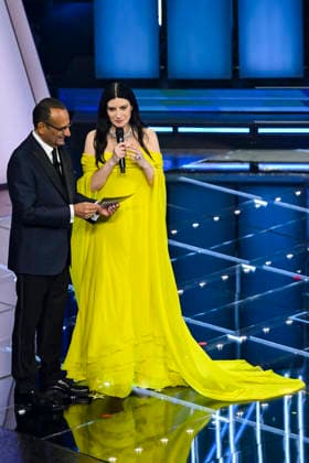 76th Italian Song Festival of Sanremo 3rd Evening Teatro Ariston - Sanremo, Italy Carlo Conti;Laura Pausini 76th Italian Song Festival of Sanremo 3rd Evening Teatro Ariston - Sanremo, Italy 26th February 2026 SGPItalia id 134399_050 Not Exclusive  Copyright: xAlfonsoxCatalano SGPx