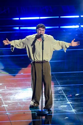 76th Italian Song Festival of Sanremo 3rd Evening Teatro Ariston - Sanremo, Italy TREDICI PIETRO Pietro Morandi 76th Italian Song Festival of Sanremo 3rd Evening Teatro Ariston - Sanremo, Italy 26th February 2026 SGPItalia id 134399_050 Not Exclusive  Copyright: xAlfonsoxCatalano SGPx