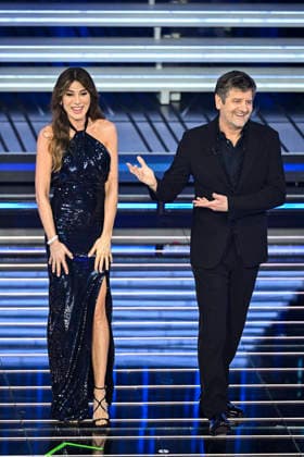 76th Italian Song Festival of Sanremo 3rd Evening Teatro Ariston - Sanremo, Italy Virginia Raffaele;Fabio De Luigi 76th Italian Song Festival of Sanremo 3rd Evening Teatro Ariston - Sanremo, Italy 26th February 2026 SGPItalia id 134399_050 Not Exclusive  Copyright: xAlfonsoxCatalano SGPx