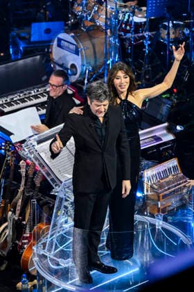 76th Italian Song Festival of Sanremo 3rd Evening Teatro Ariston - Sanremo, Italy Fabio De Luigi;Virginia Raffaele 76th Italian Song Festival of Sanremo 3rd Evening Teatro Ariston - Sanremo, Italy 26th February 2026 SGPItalia id 134399_050 Not Exclusive  Copyright: xAlfonsoxCatalano SGPx
