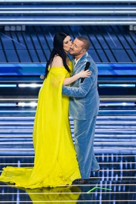 76th Italian Song Festival of Sanremo 3rd Evening Teatro Ariston - Sanremo, Italy Laura Pausini;RAF Raffaele Riefoli 76th Italian Song Festival of Sanremo 3rd Evening Teatro Ariston - Sanremo, Italy 26th February 2026 SGPItalia id 134399_050 Not Exclusive  Copyright: xAlfonsoxCatalano SGPx