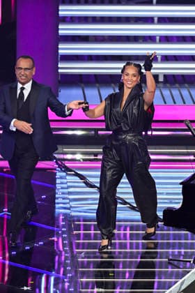 76th Italian Song Festival of Sanremo 3rd Evening Teatro Ariston - Sanremo, Italy Carlo Conti;Alicia Keys 76th Italian Song Festival of Sanremo 3rd Evening Teatro Ariston - Sanremo, Italy 26th February 2026 SGPItalia id 134399_050 Not Exclusive  Copyright: xAlfonsoxCatalano SGPx
