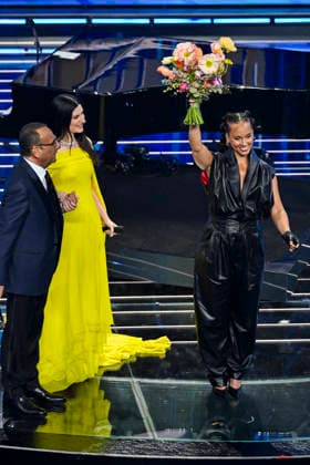 76th Italian Song Festival of Sanremo 3rd Evening Teatro Ariston - Sanremo, Italy Carlo Conti;Laura Pausini;Alicia Keys 76th Italian Song Festival of Sanremo 3rd Evening Teatro Ariston - Sanremo, Italy 26th February 2026 SGPItalia id 134399_050 Not Exclusive  Copyright: xAlfonsoxCatalano SGPx